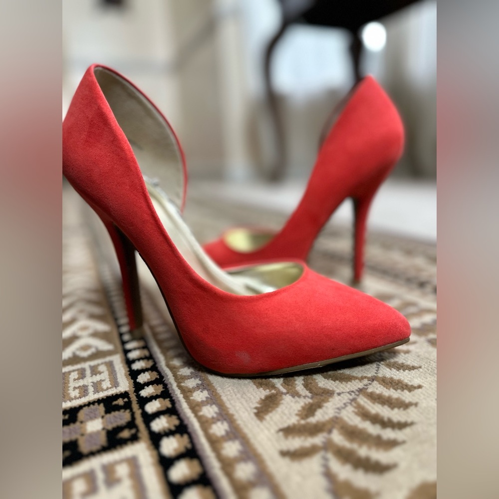 Faux Suede Slip-On Stiletto Pumps